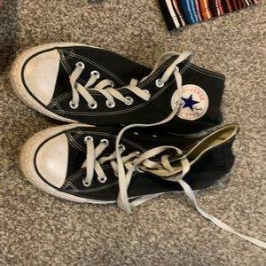 Black high top converse